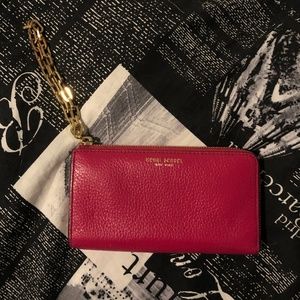 Henri Bendel Leather Magenta Wallet